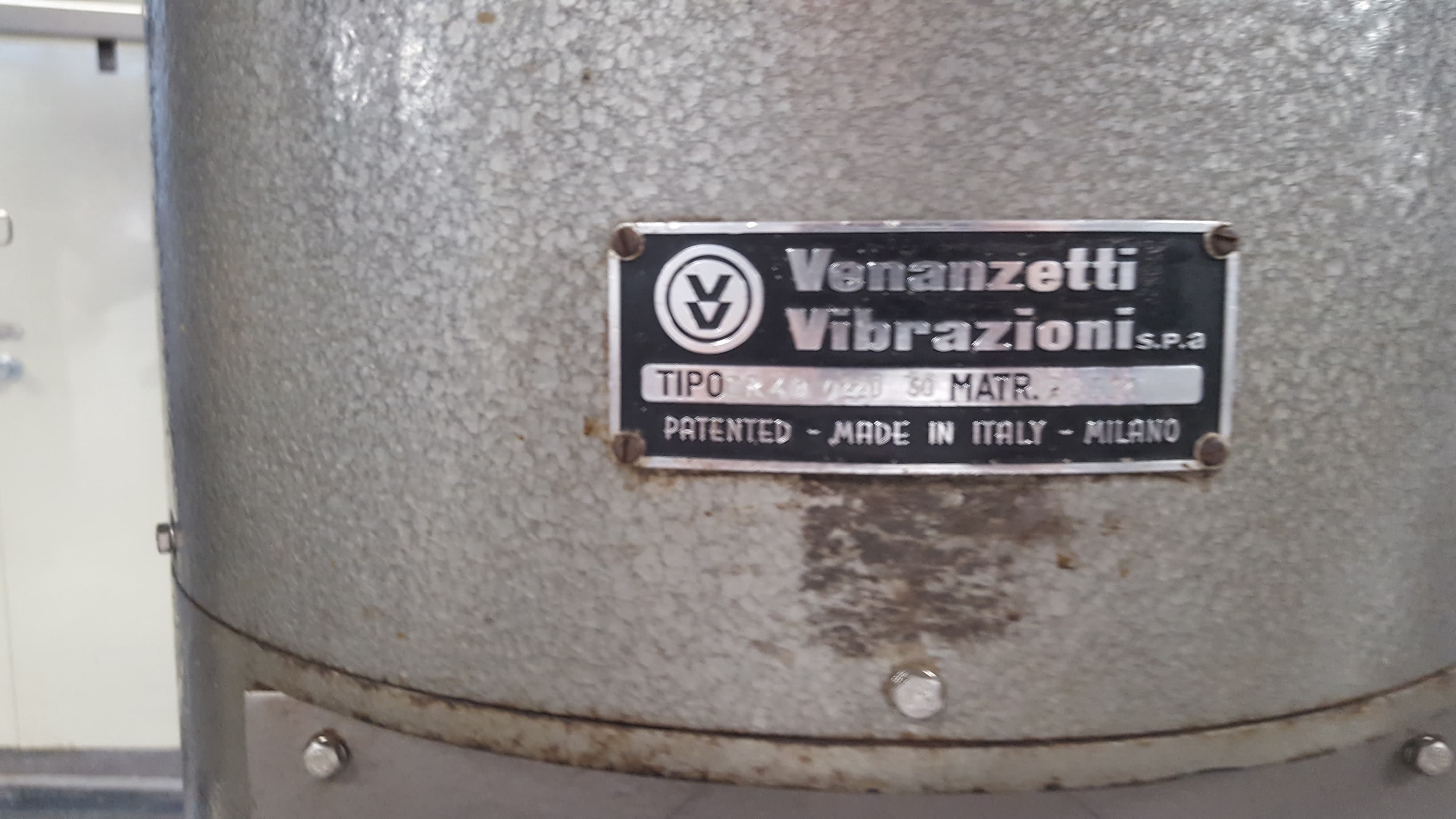 Typenschild von Bertolaso Sigma 103