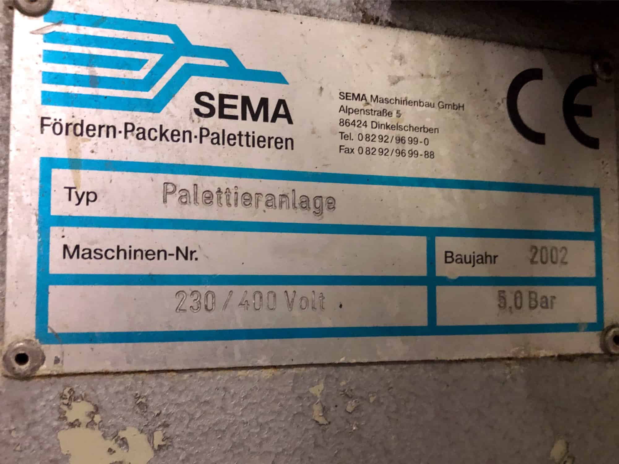 Typenschild oder SEMA -