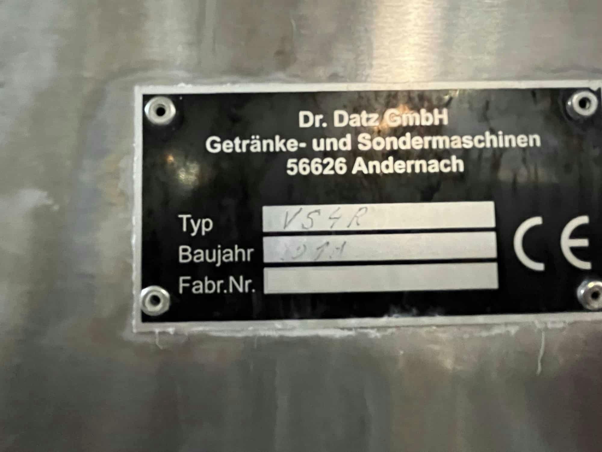 Typenschild of Dr. Datz GmbH Getränke- und Sondermaschinenbau VS4R